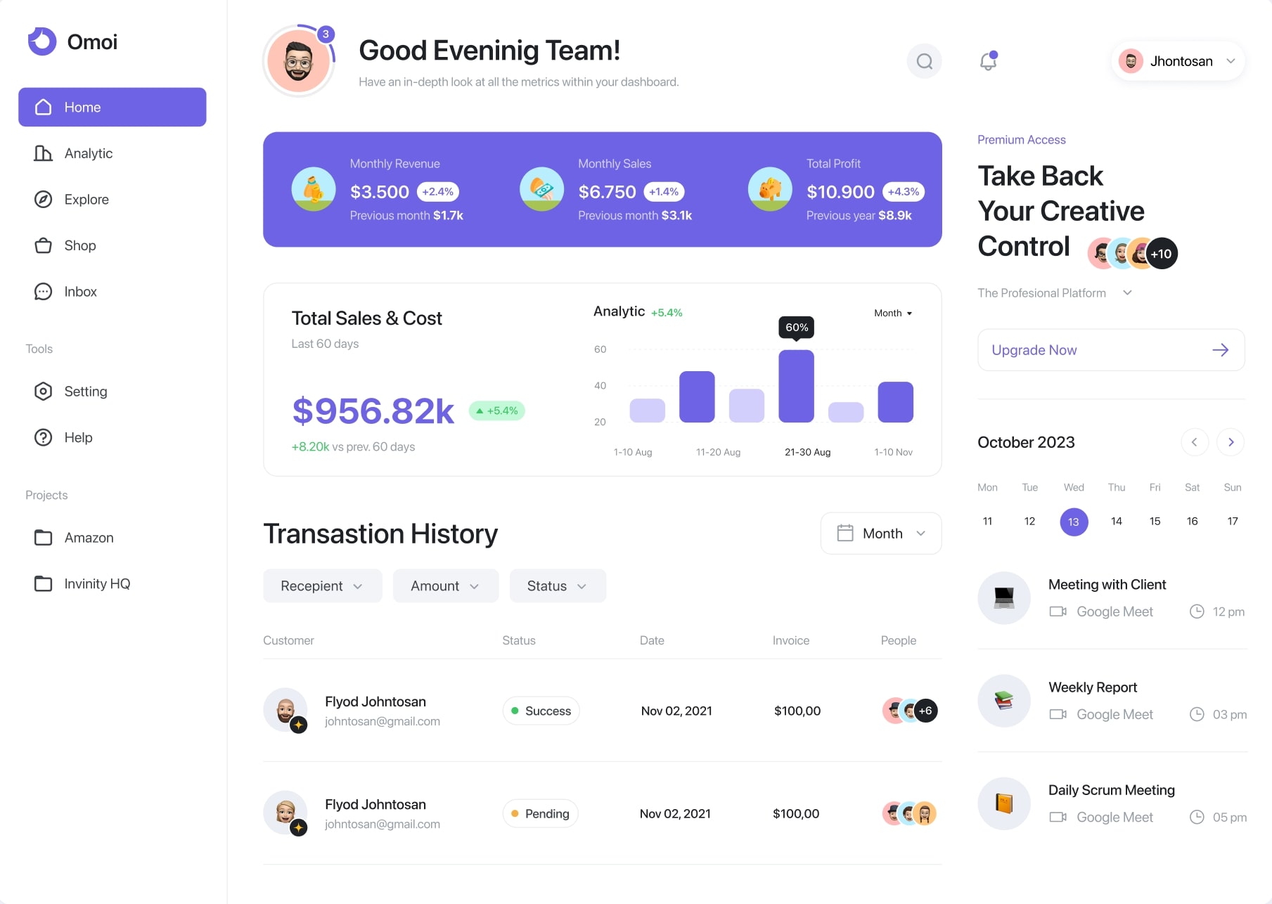 Dashboard Mockup