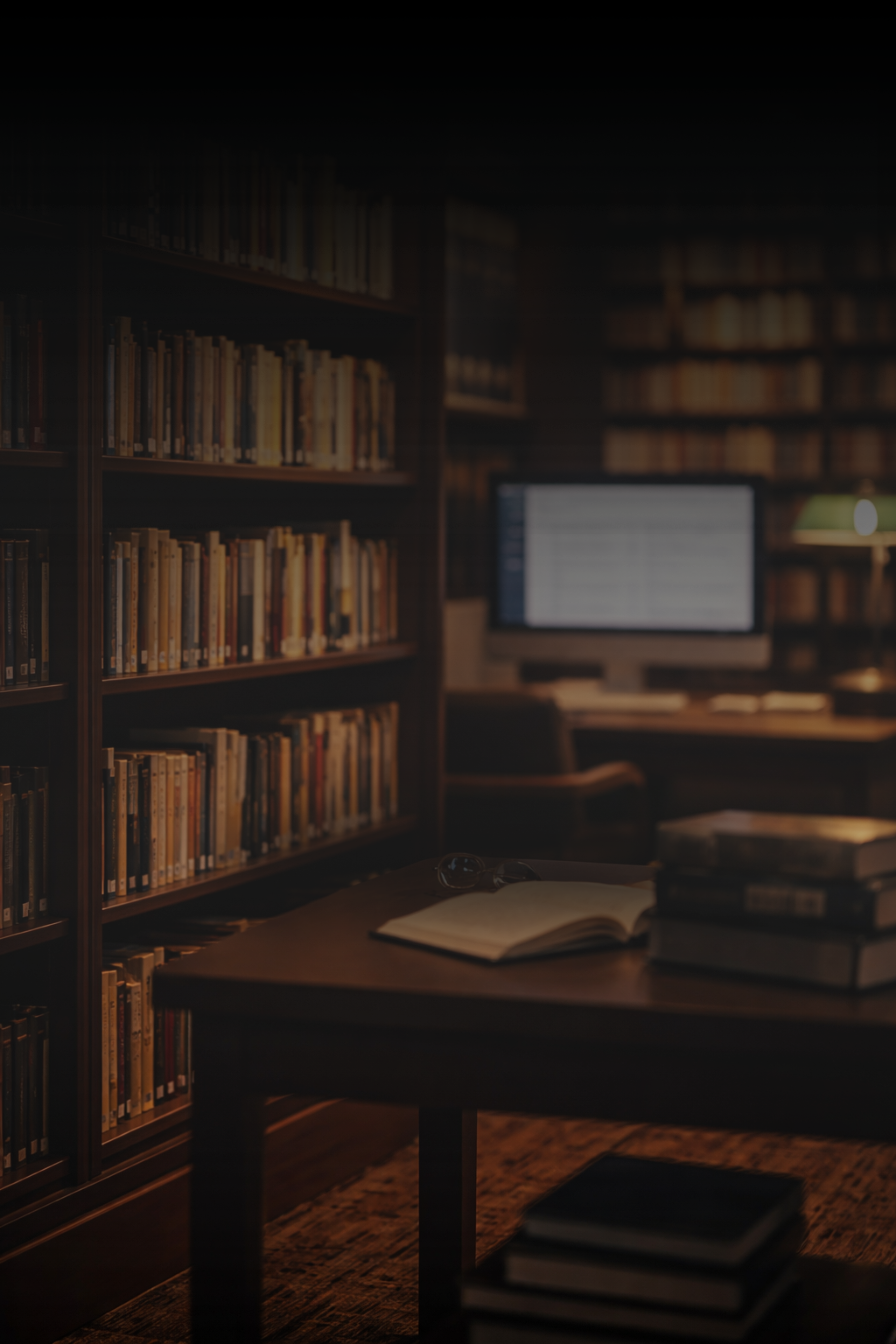 School library and academic workspace