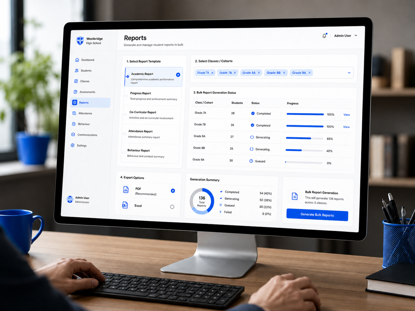 Cross-module reporting and export-ready outputs